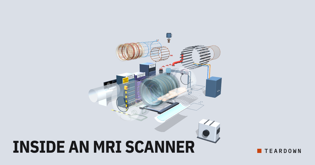Inside an MRI scanner: interactive 3D teardown · Teardown